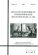 Bulletin d'histoire et d'épistémologie des sciences de la vie, v. 15, no 02